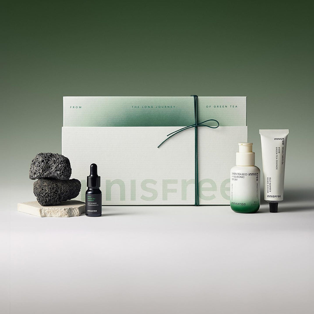 Bộ Dưỡng Da Innisfree Green Tea Essence Exclusive Set - Kallos Vietnam