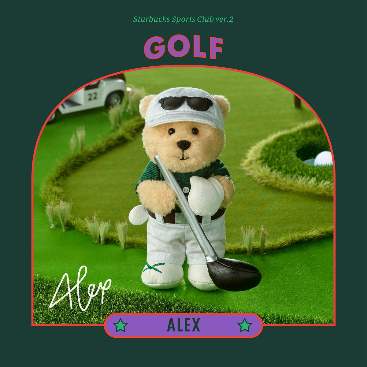 Móc Khoá STARBUCKS Golf Bearista Keychain Alex - Kallos Vietnam