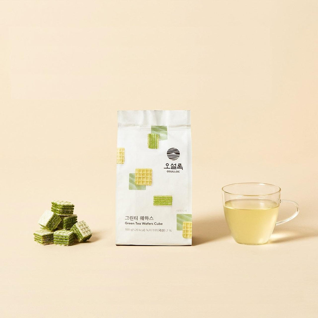 Bánh Xốp Osulloc Green Tea Wafers Cube - Kallos Vietnam