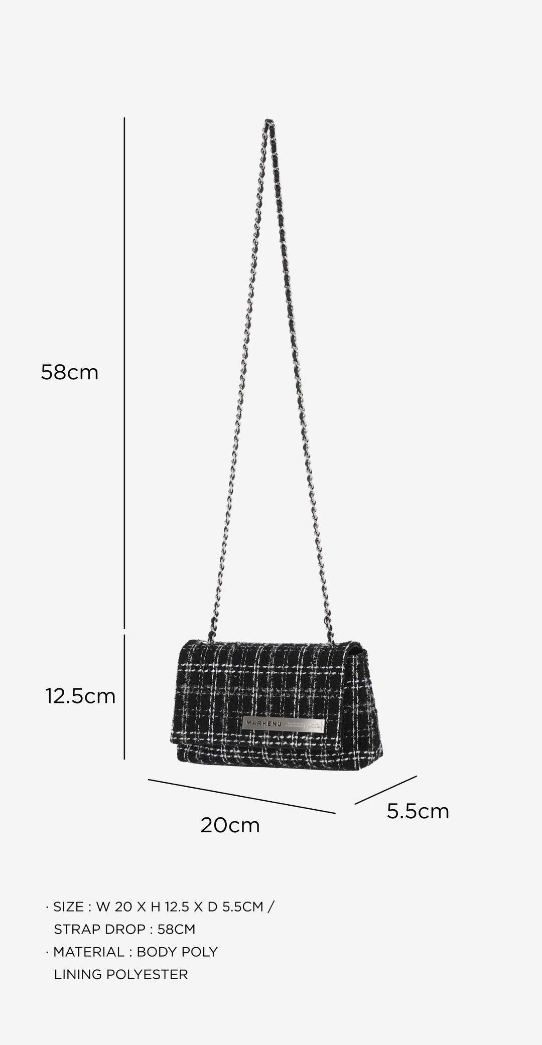 Túi MARHEN J Je T'aime Tweed - Kallos Vietnam