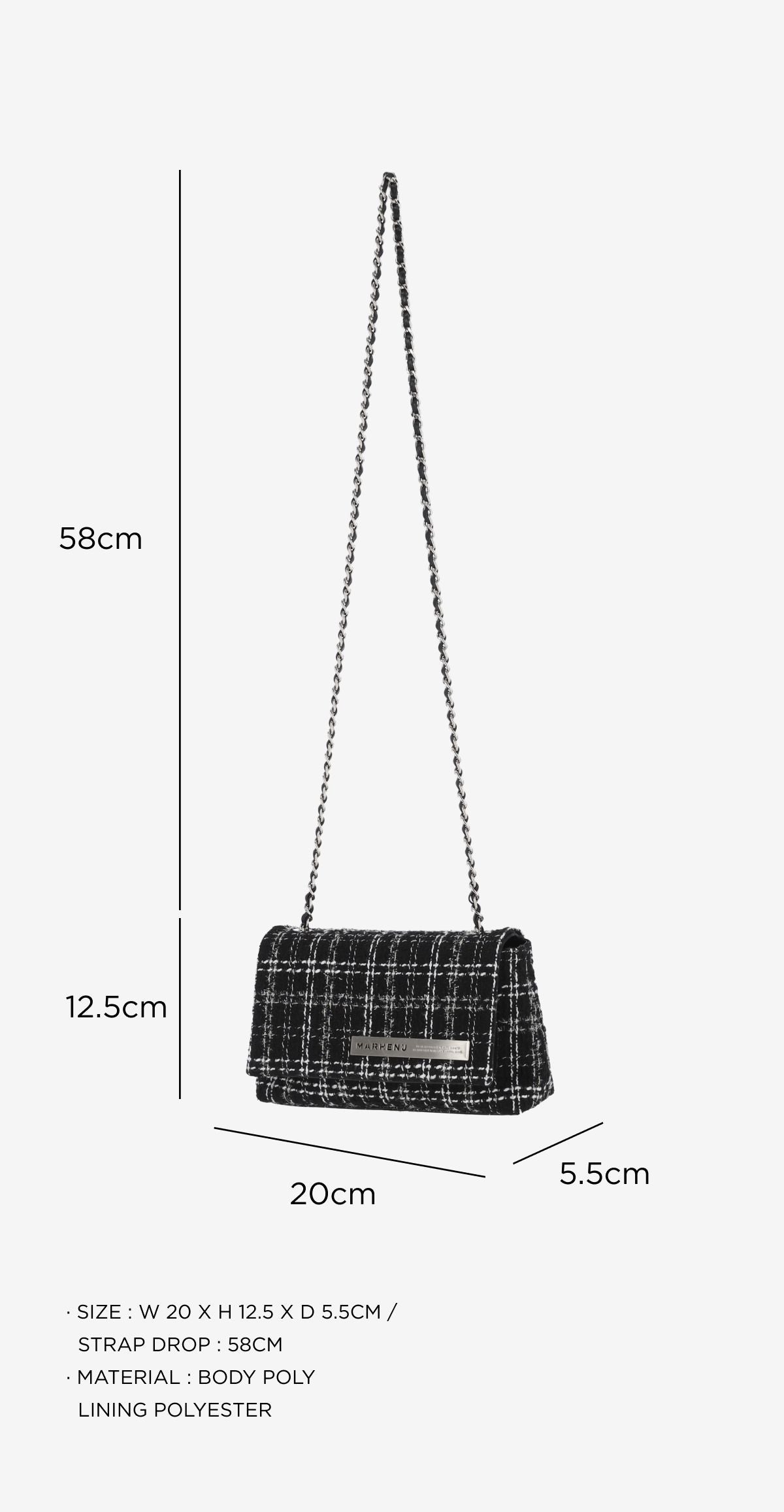 Túi MARHEN J Je T'aime Tweed - Kallos Vietnam