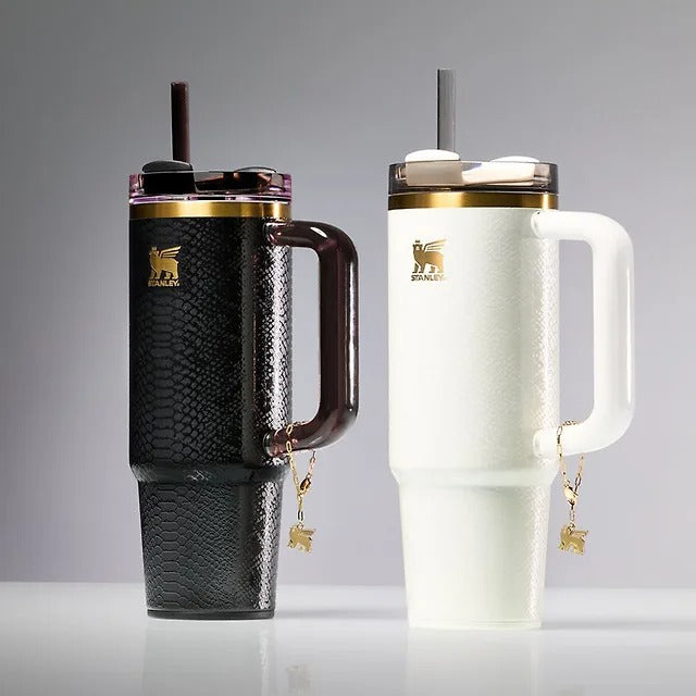 Bình Nước STANLEY Quencher Luxe H2.0 FlowState Tumbler #Black Snakeskin