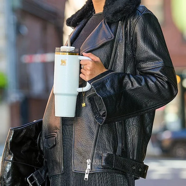 Bình Nước STANLEY Quencher Luxe H2.0 FlowState Tumbler #Pale Stone Snakeskin