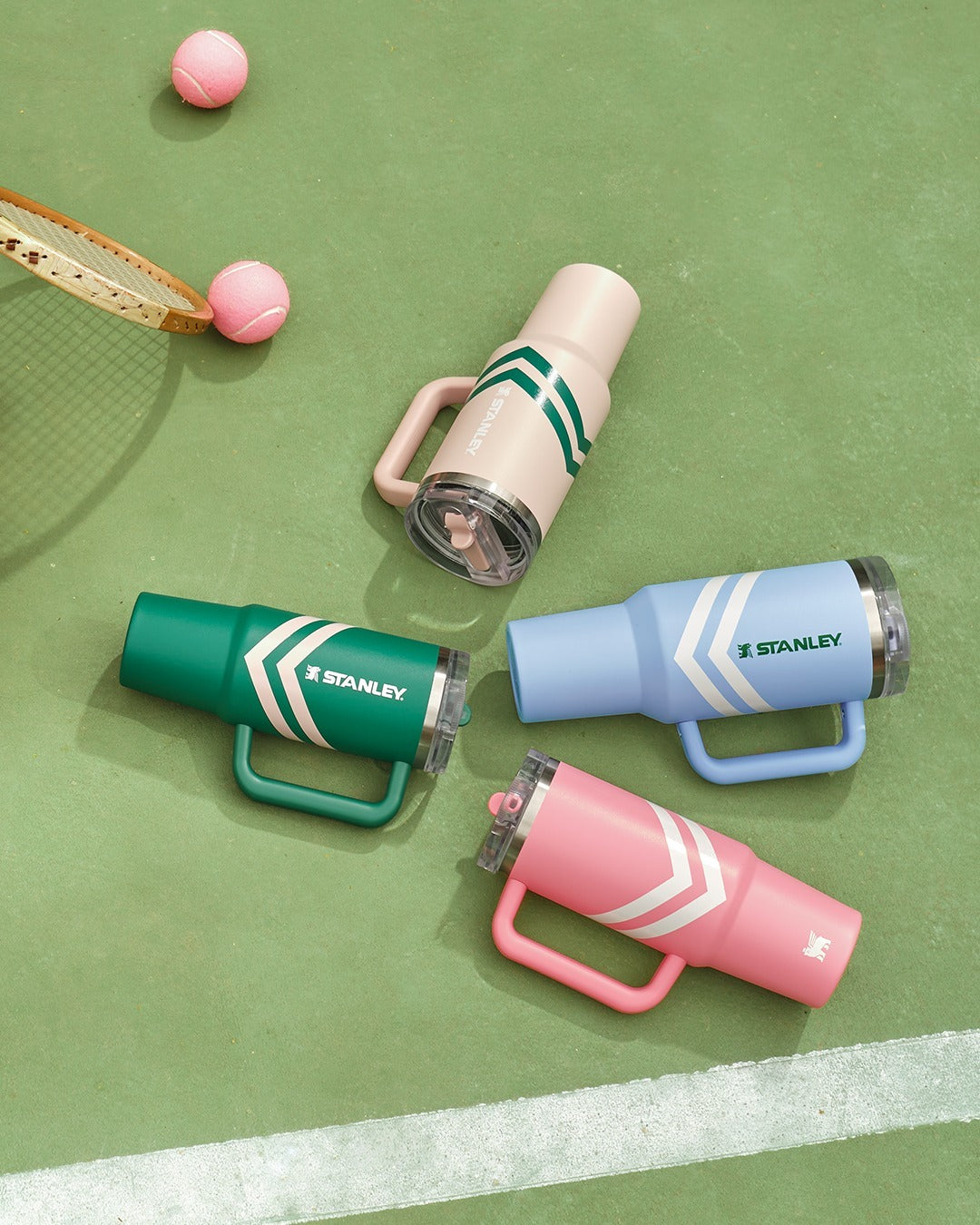 Bình Nước STANLEY Quencher ProTour Flip Straw Tumbler #Peach Whip Chevron