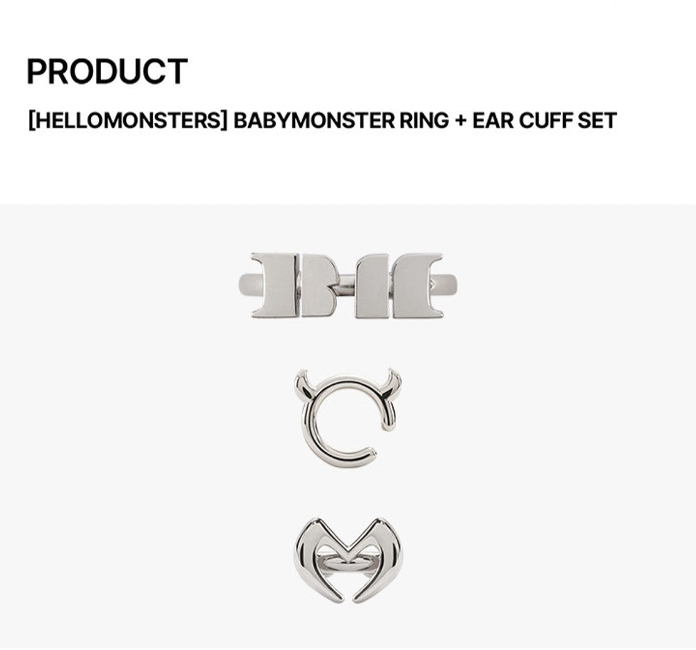 Bộ Quà Tặng BABYMONSTER Ring + Ear Cuff Set - Kallos Vietnam