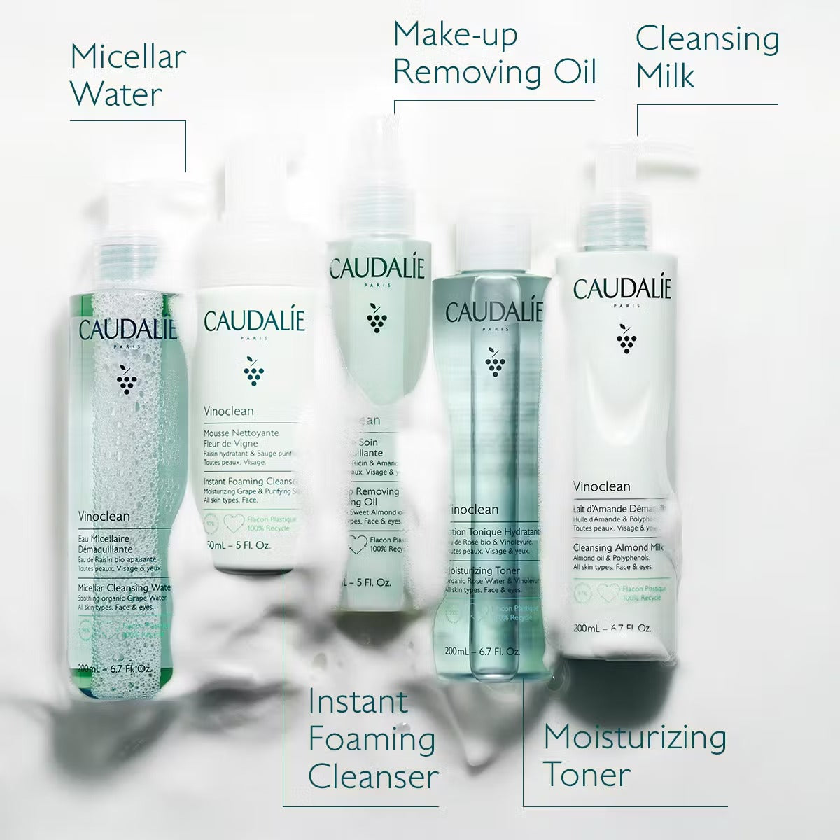 Bộ Quà Tặng Caudalie Vinoclean Cleansing Water & Cleansing Foam Set