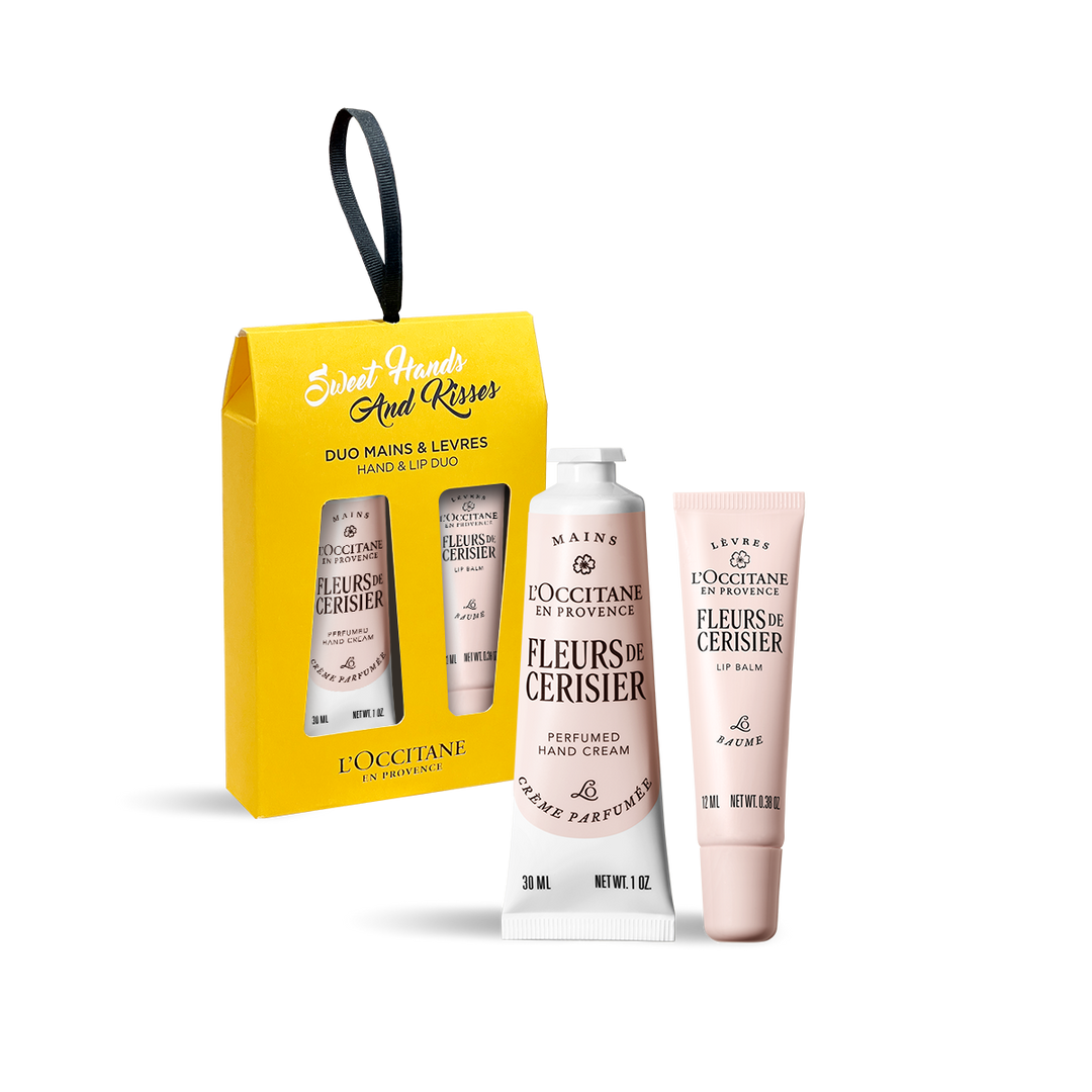 Bộ Quà Tặng L'OCCITANE Cherry Blossom Hand & Cherry Lip Balm Duo