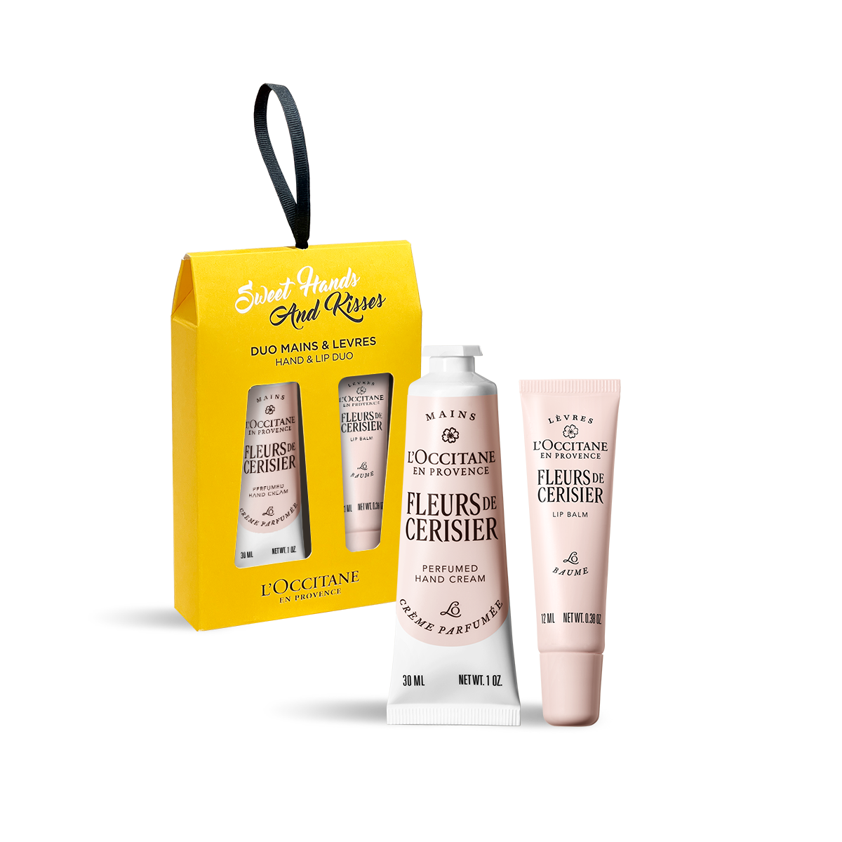 Bộ Quà Tặng L'OCCITANE Cherry Blossom Hand & Cherry Lip Balm Duo