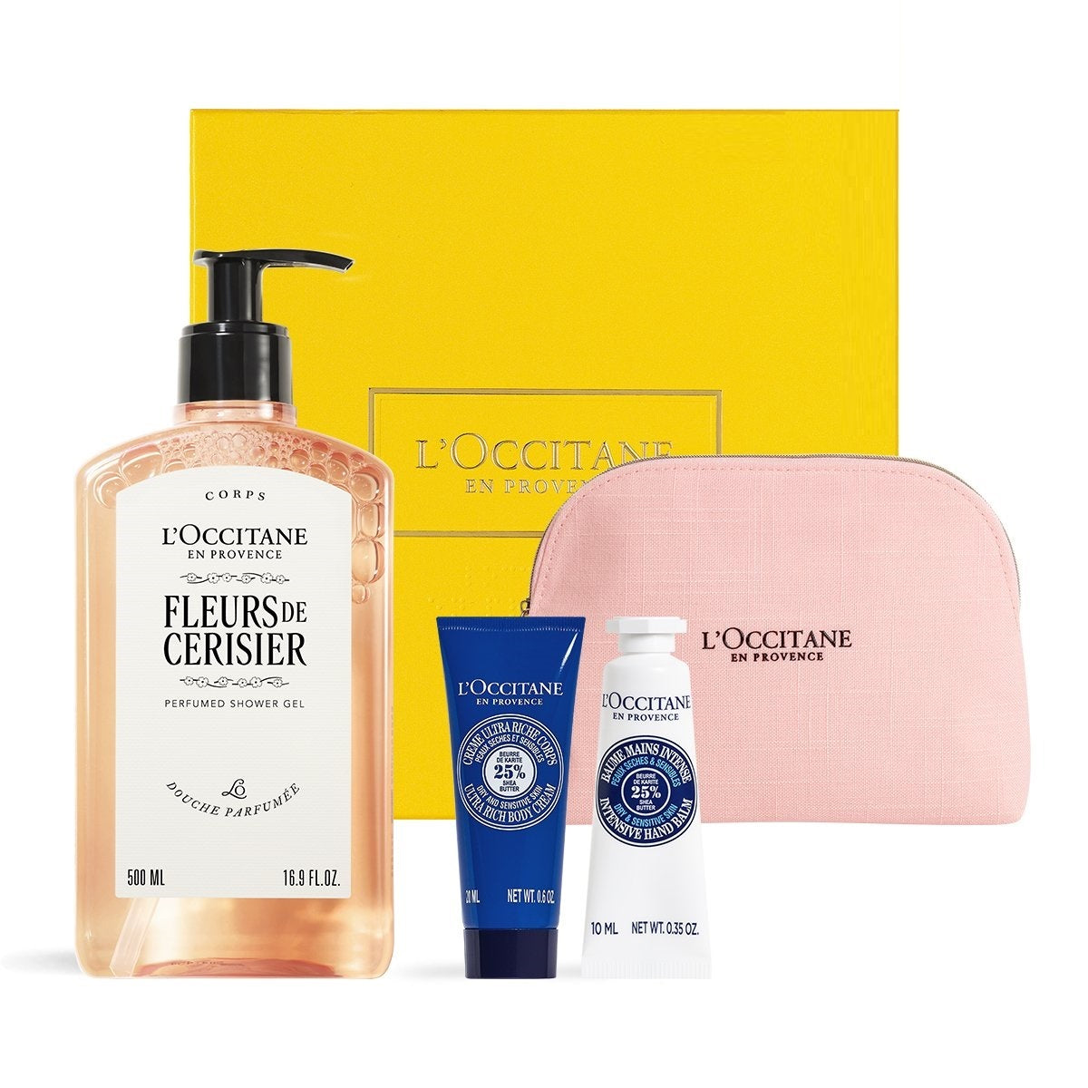 Bộ Quà Tặng L'OCCITANE Cherry Blossom Shower Gel Deluxe & Pouch Set