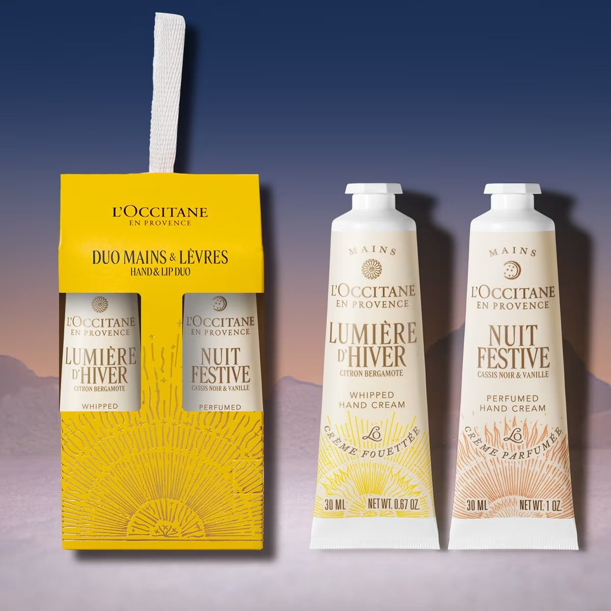 Bộ Quà Tặng L'OCCITANE Lumière d'Hiver & Nuit Festive Hand Cream Duo