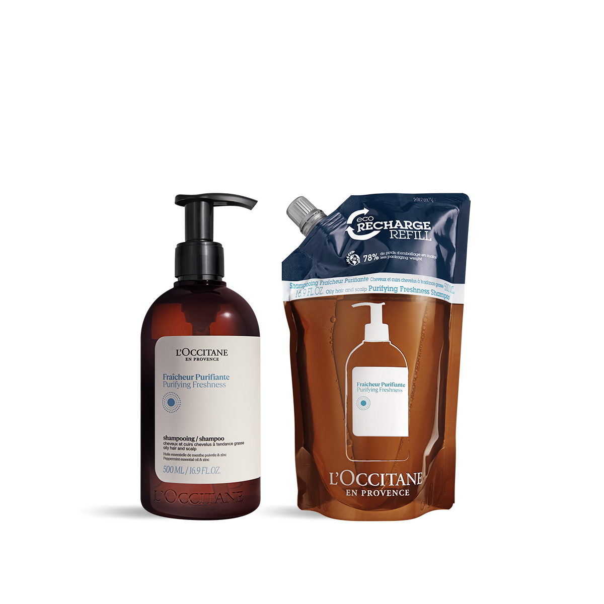 Bộ Quà Tặng L'OCCITANE Purifying Freshness Shampoo + Eco Refill Set - Kallos Vietnam