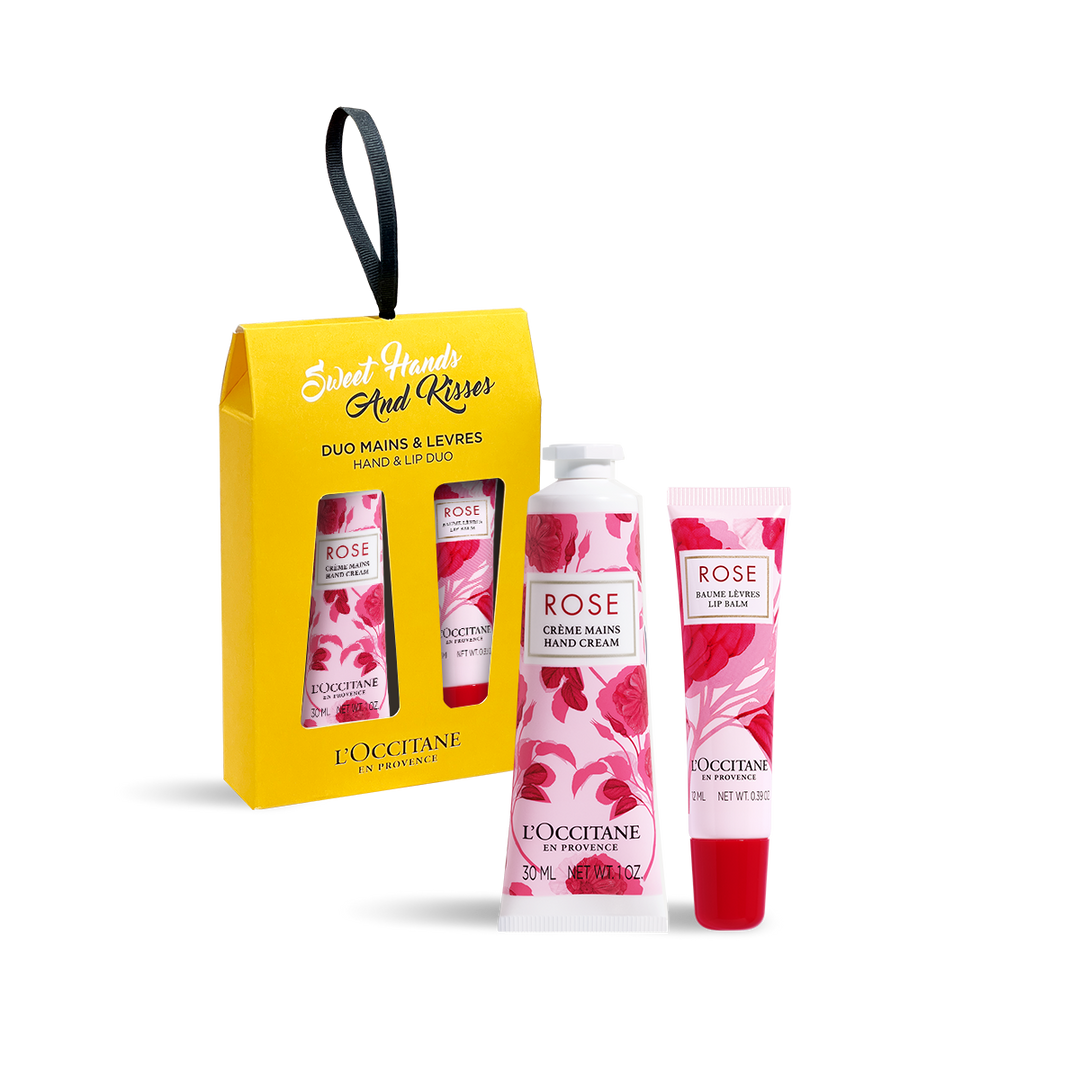 Bộ Quà Tặng L'OCCITANE Rose Hand Cream & Lip Balm Duo