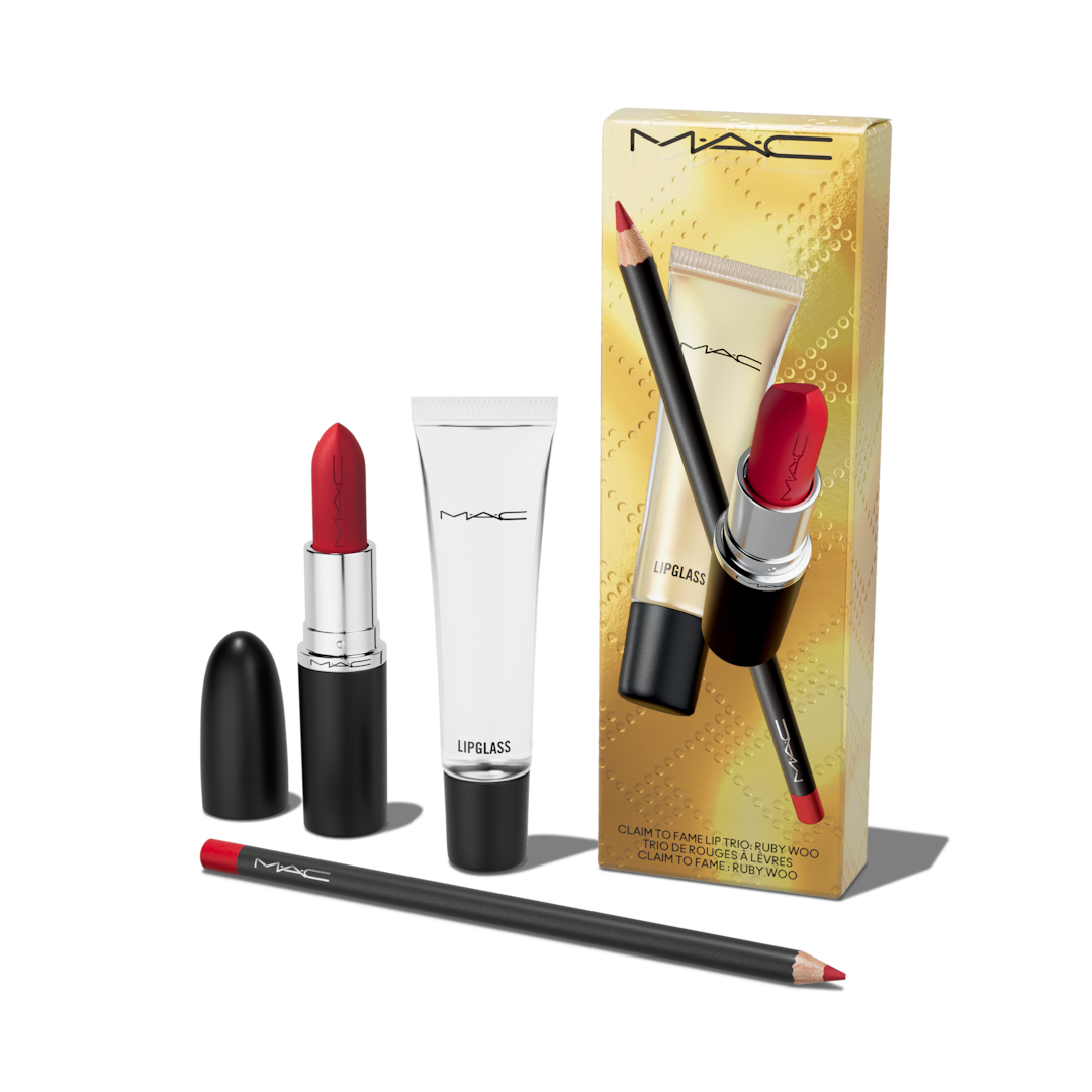 Bộ Quà Tặng MAC Claim To Fame Lip Trio #Ruby Woo - Kallos Vietnam