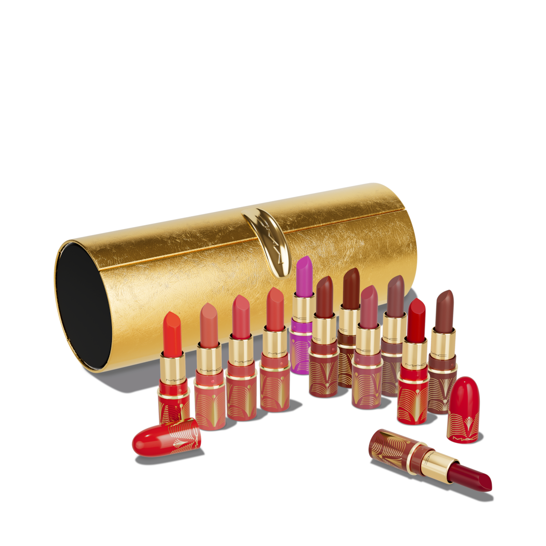 Bộ Quà Tặng MAC Golden Girls Mini Lustreglass Lipstick Vault x12 - Kallos Vietnam