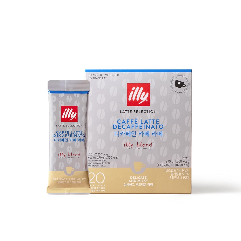 Cà Phê ILLY Caffè Latte Decaffeinato Instant Coffee Stick