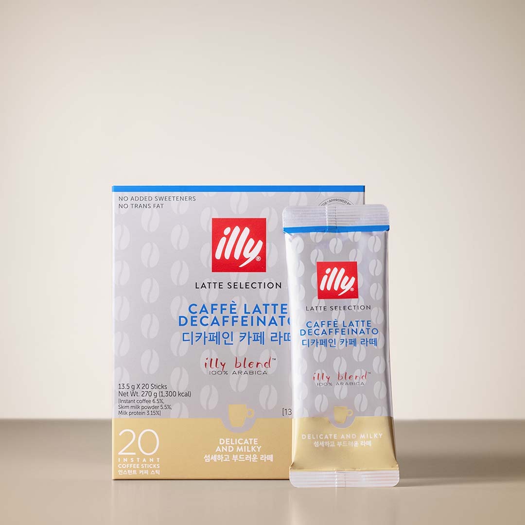 Cà Phê ILLY Caffè Latte Decaffeinato Instant Coffee Stick