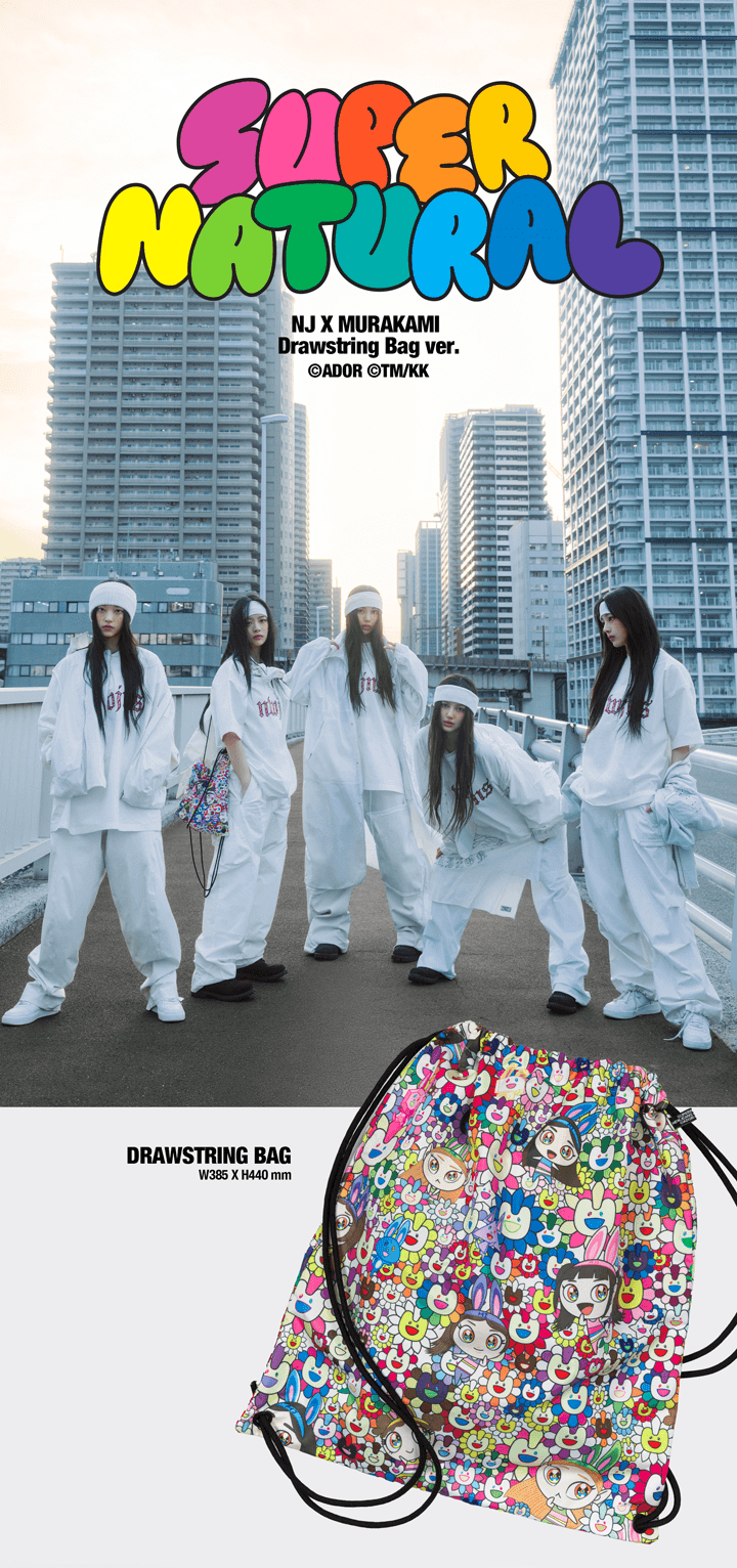 Đĩa NewJeans 'Supernatural' NJ X MURAKAMI Drawstring Bag Ver