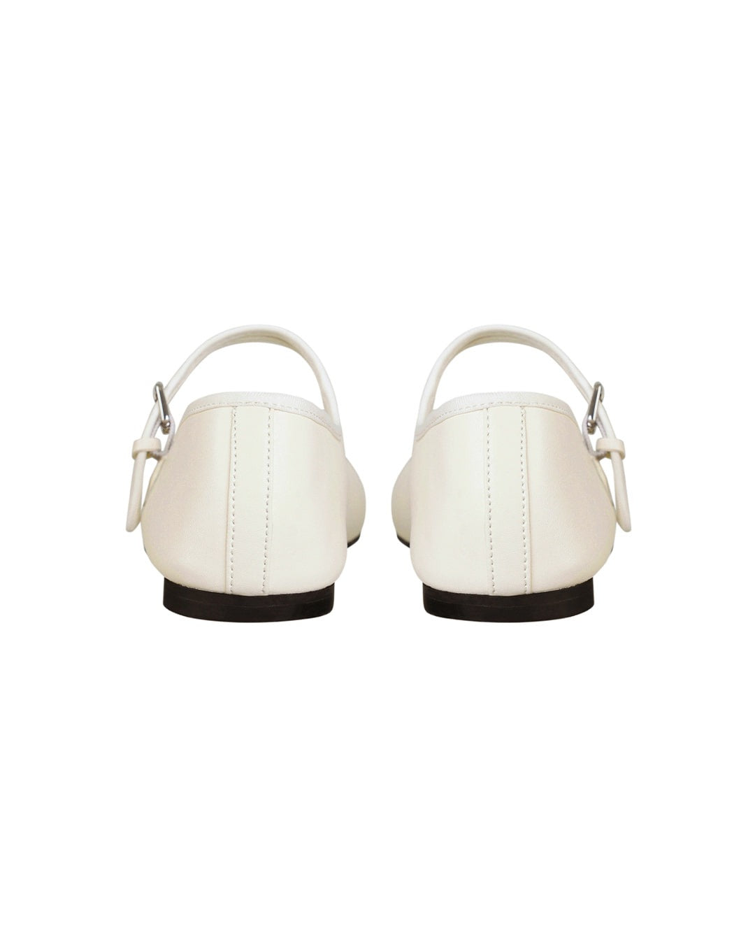 Giày Stand Oil Day Mary Jane Flat Shoes # Ivory