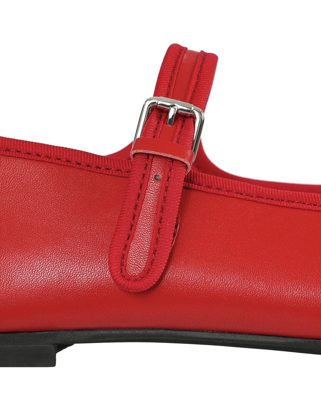 Giày Stand Oil Day Mary Jane Flat Shoes #Red