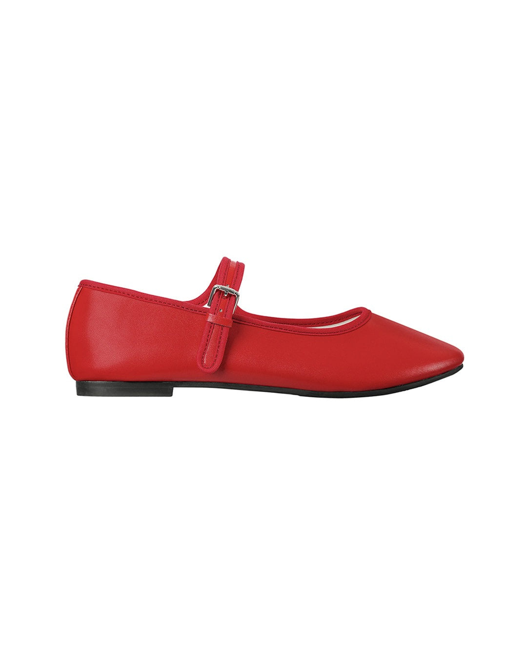 Giày Stand Oil Day Mary Jane Flat Shoes #Red