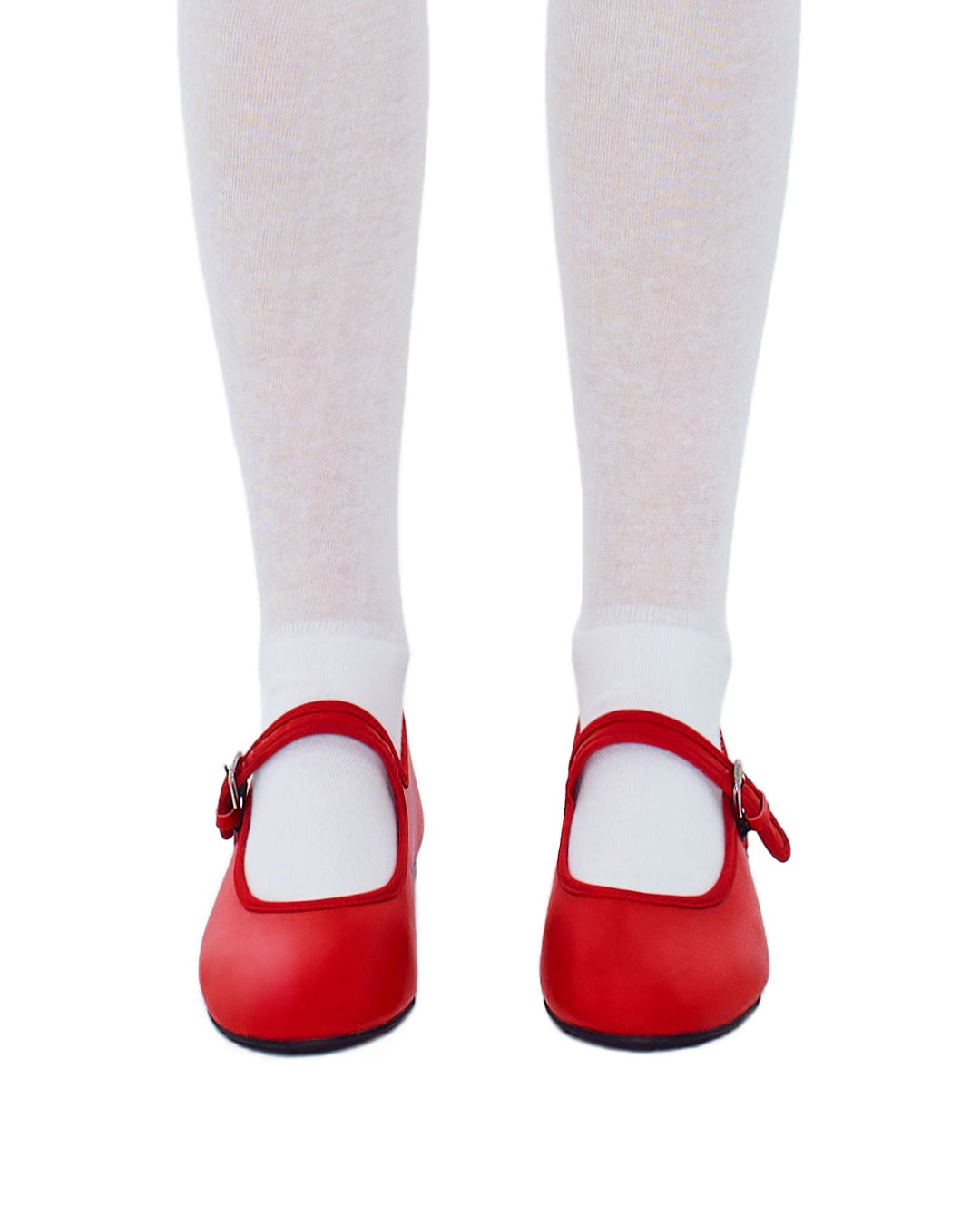 Giày Stand Oil Day Mary Jane Flat Shoes #Red