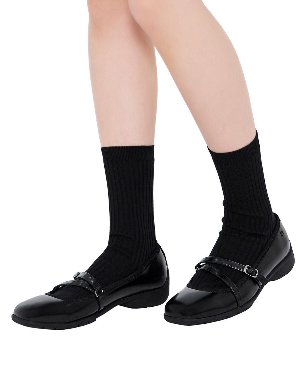 Giày Stand Oil Strap Ballet Mary Jane #Black