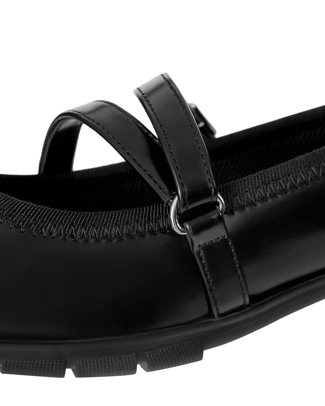 Giày Stand Oil Strap Ballet Mary Jane #Black