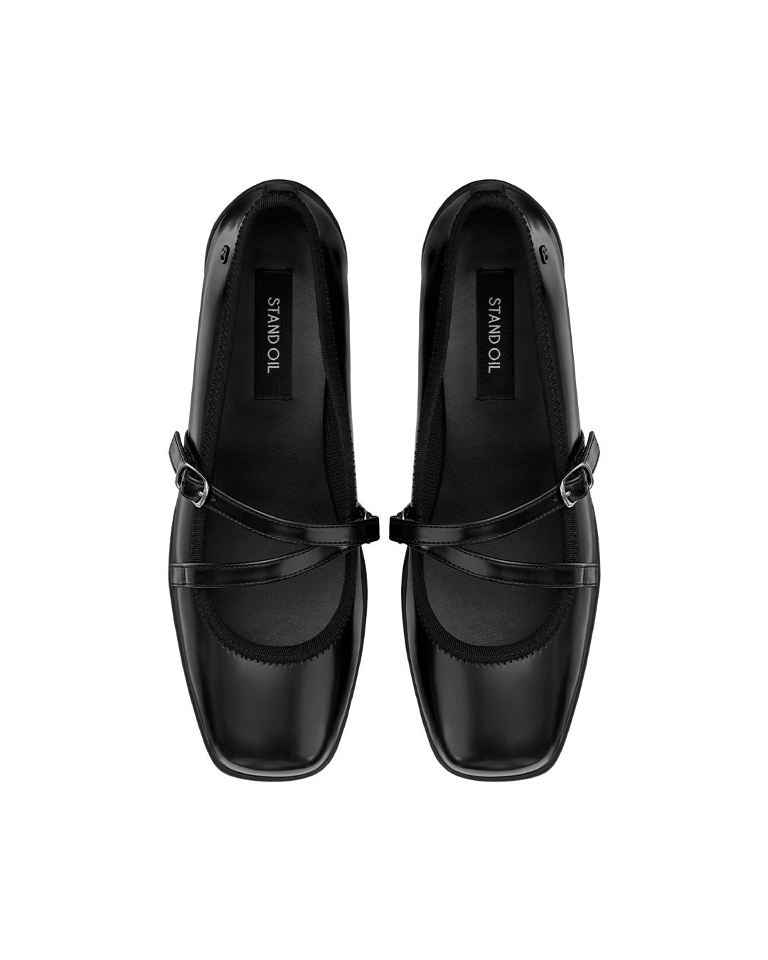 Giày Stand Oil Strap Ballet Mary Jane #Black