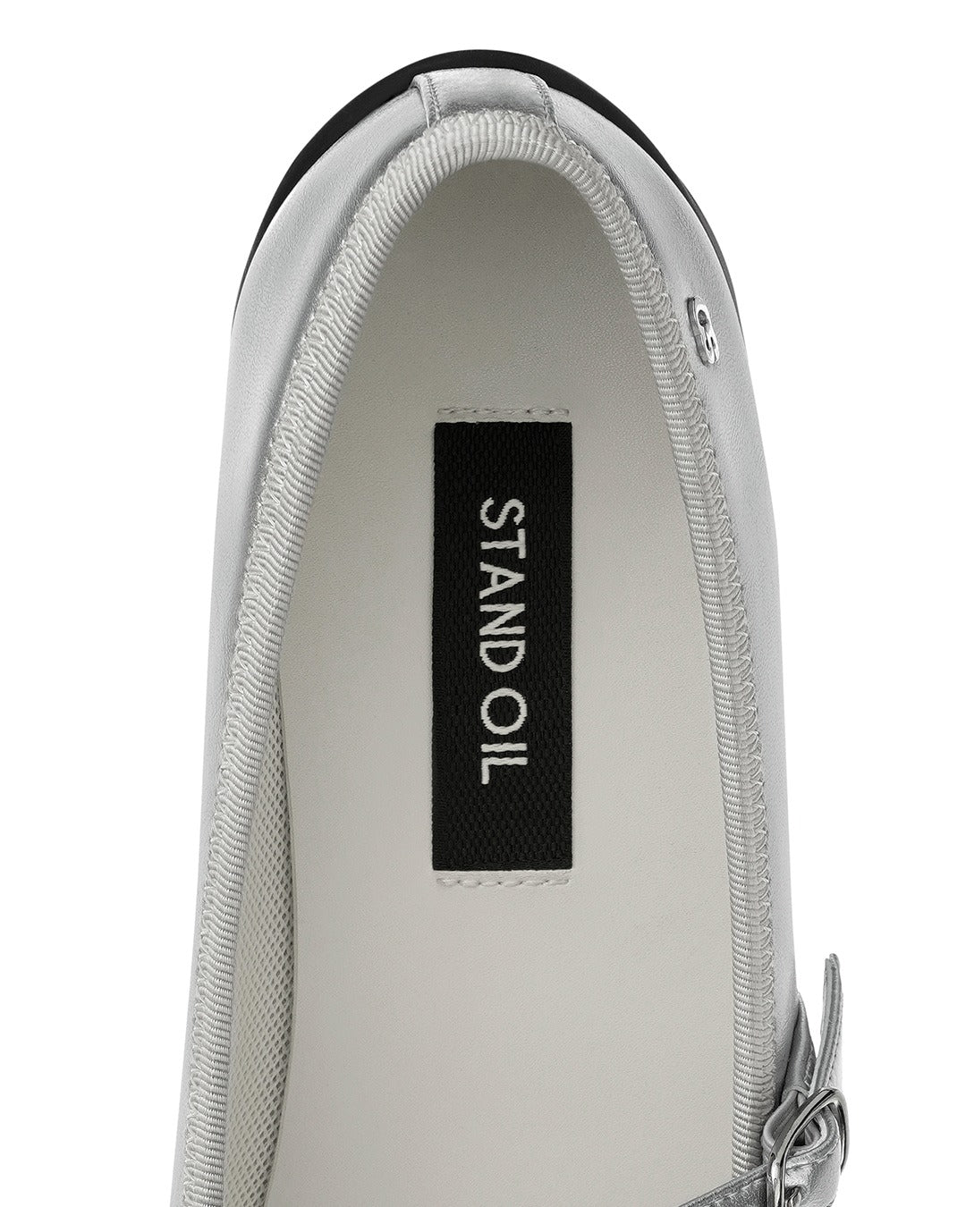 Giày Stand Oil Strap Ballet Mary Jane #Silver