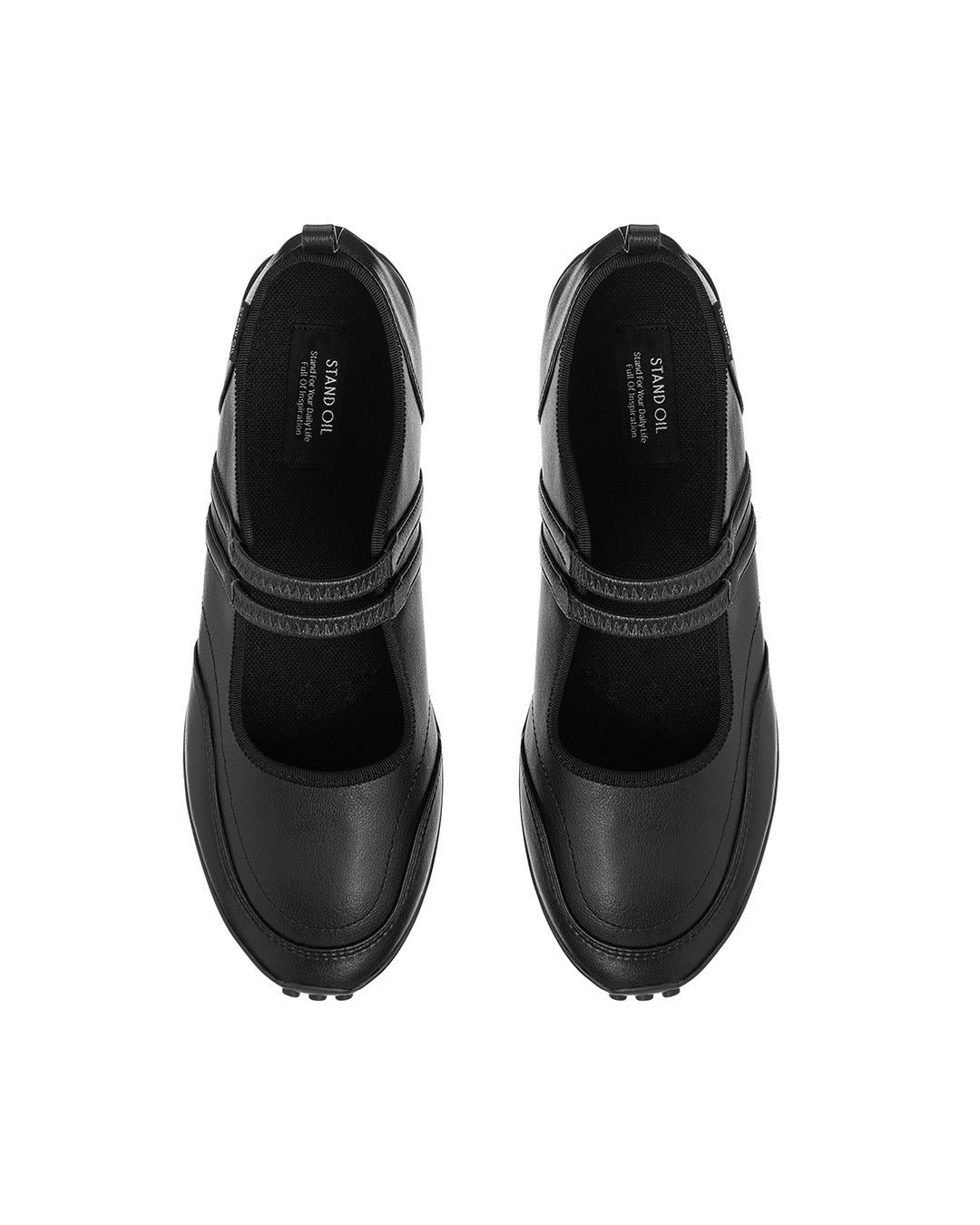 Giày Stand Oil Strap Mary Jane Sneakers #Black
