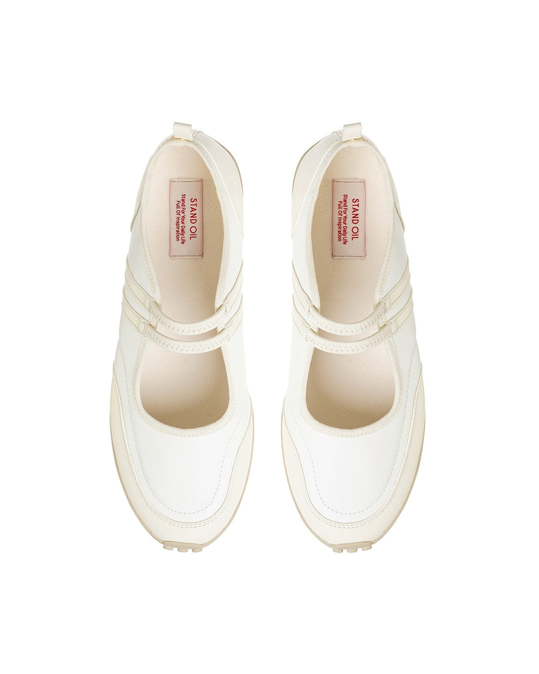 Giày Stand Oil Strap Mary Jane Sneakers #Ivory