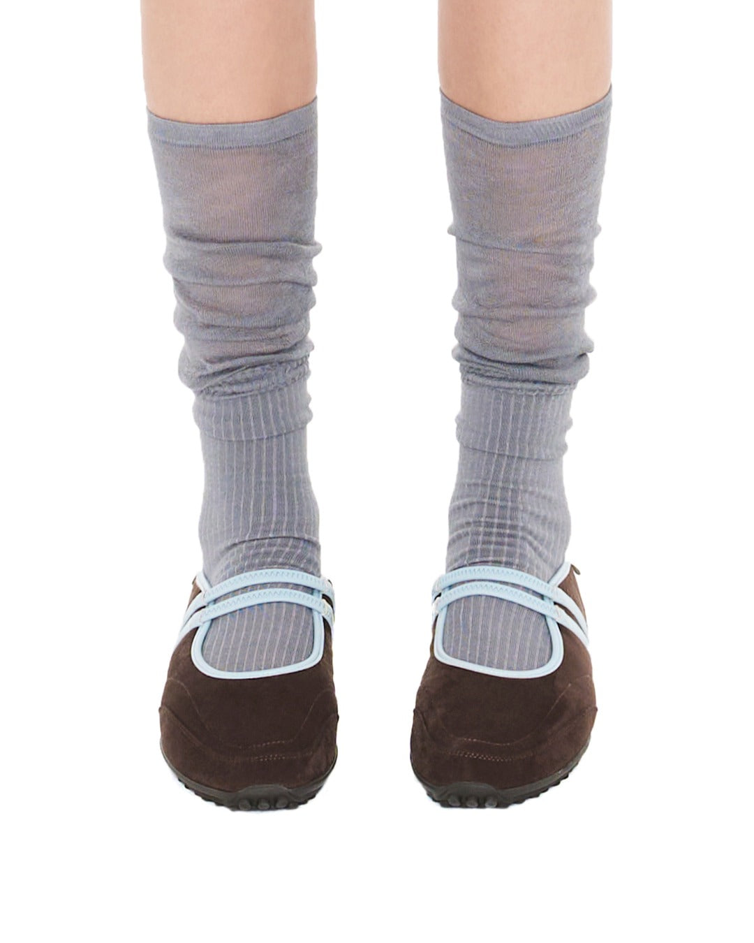 Giày Stand Oil Strap Mary Jane Sneakers #Marron Combination