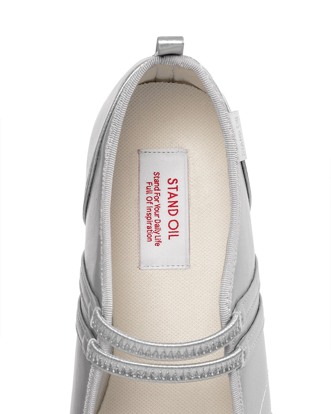 Giày Stand Oil Strap Mary Jane Sneakers #Silver