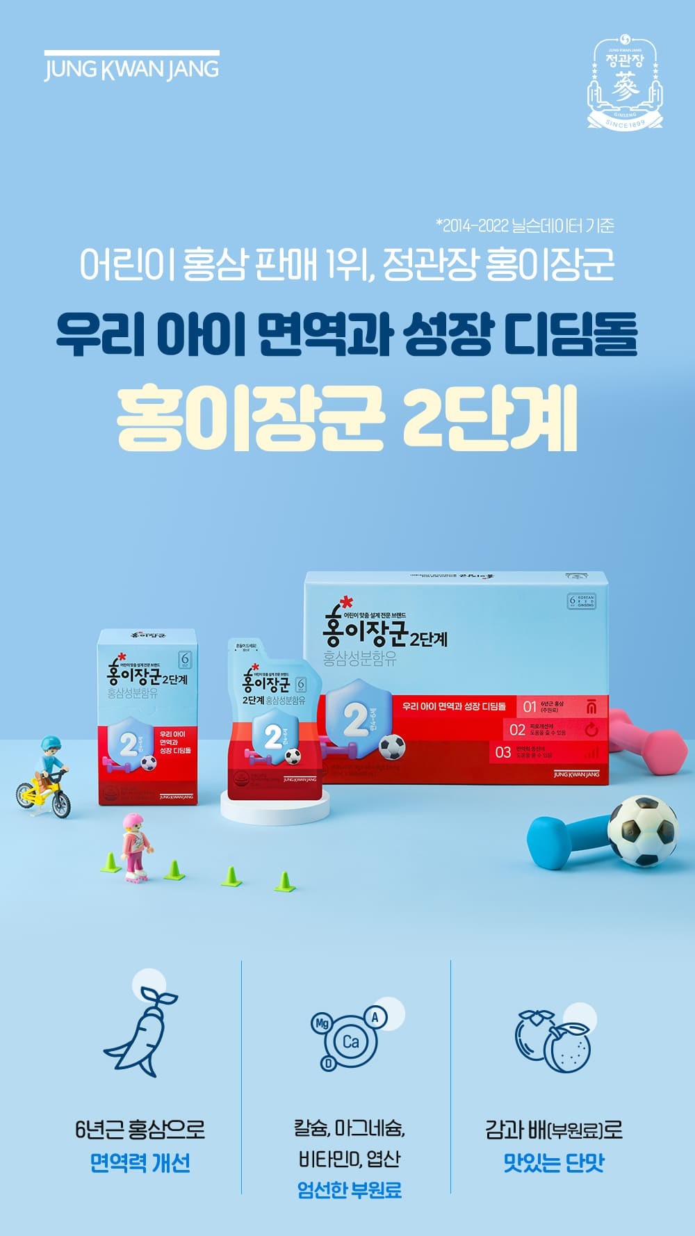 Hồng Sâm KGC Jung Kwan Jang Kids Tonic Step 2 #3 Days - Kallos Vietnam
