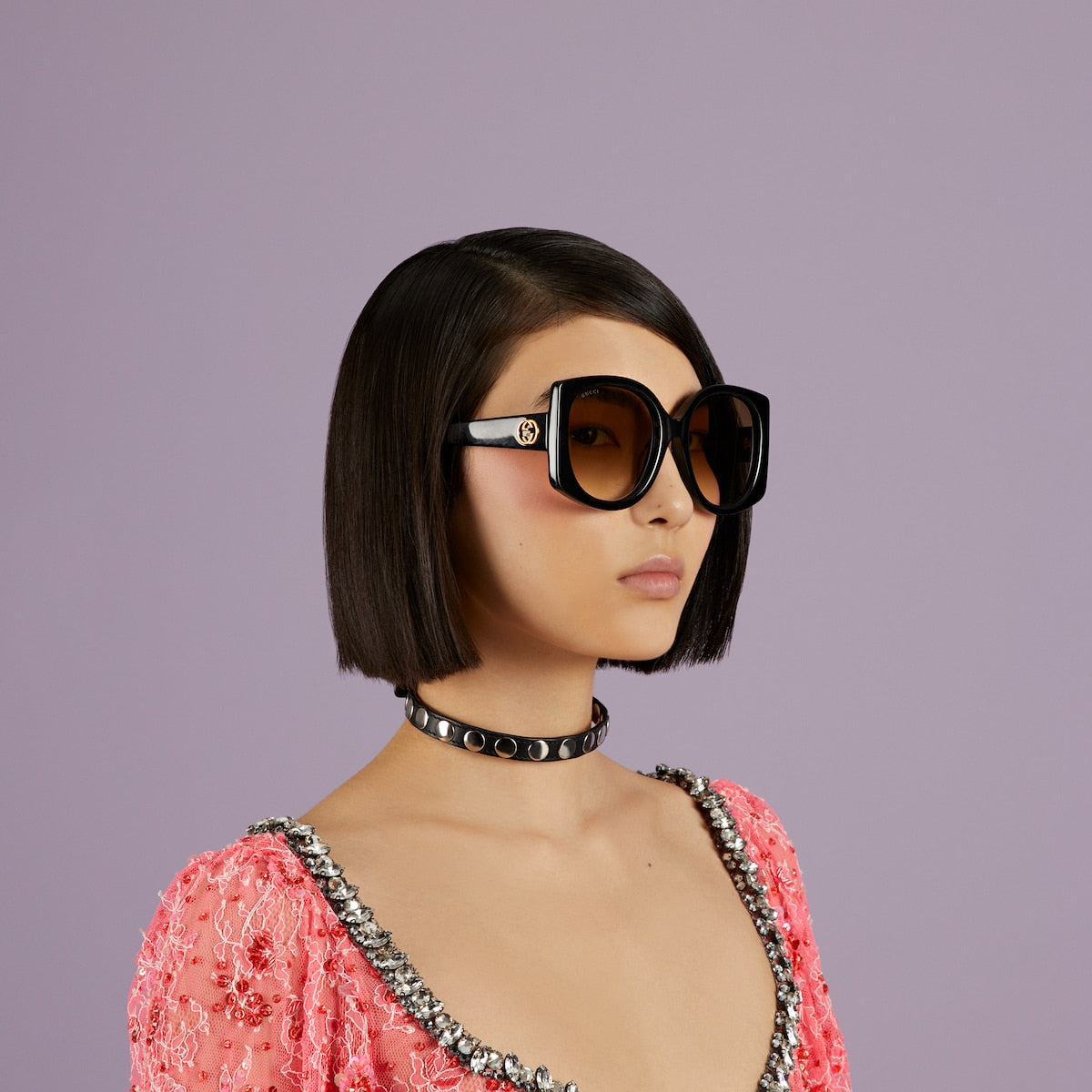 Kính Mát GUCCI Geometric-Frame Sunglasses #Black - Kallos Vietnam