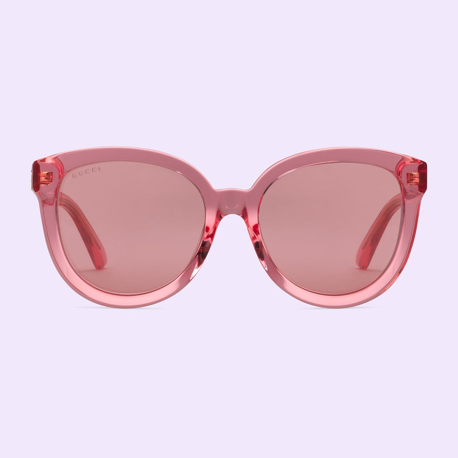 Kính Mát GUCCI Low Nose Bridge Fit Cat-Eye Frame Sunglasses #Pink - Kallos Vietnam
