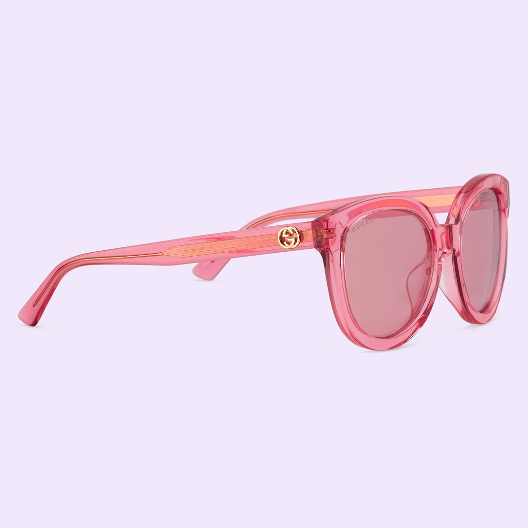 Kính Mát GUCCI Low Nose Bridge Fit Cat-Eye Frame Sunglasses #Pink - Kallos Vietnam