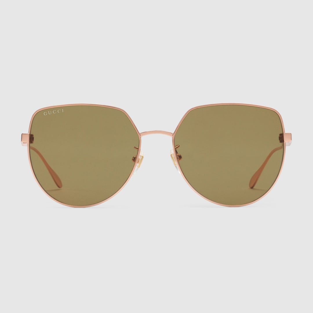 Kính Mát GUCCI Low Nose Bridge Fit Sunglasses #Rose Gold - Kallos Vietnam
