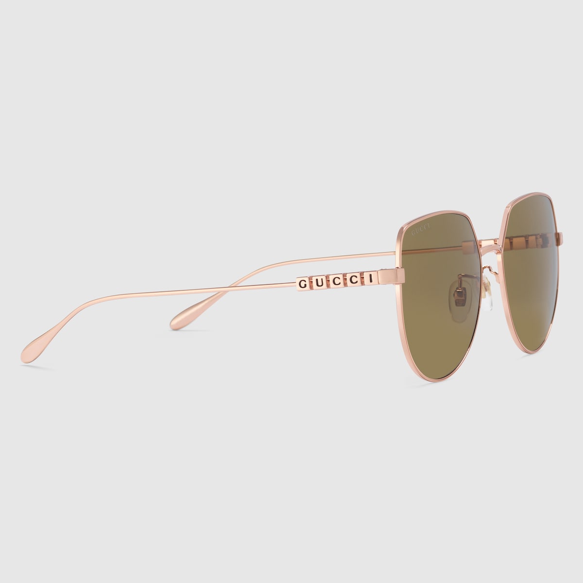 Kính Mát GUCCI Low Nose Bridge Fit Sunglasses #Rose Gold - Kallos Vietnam
