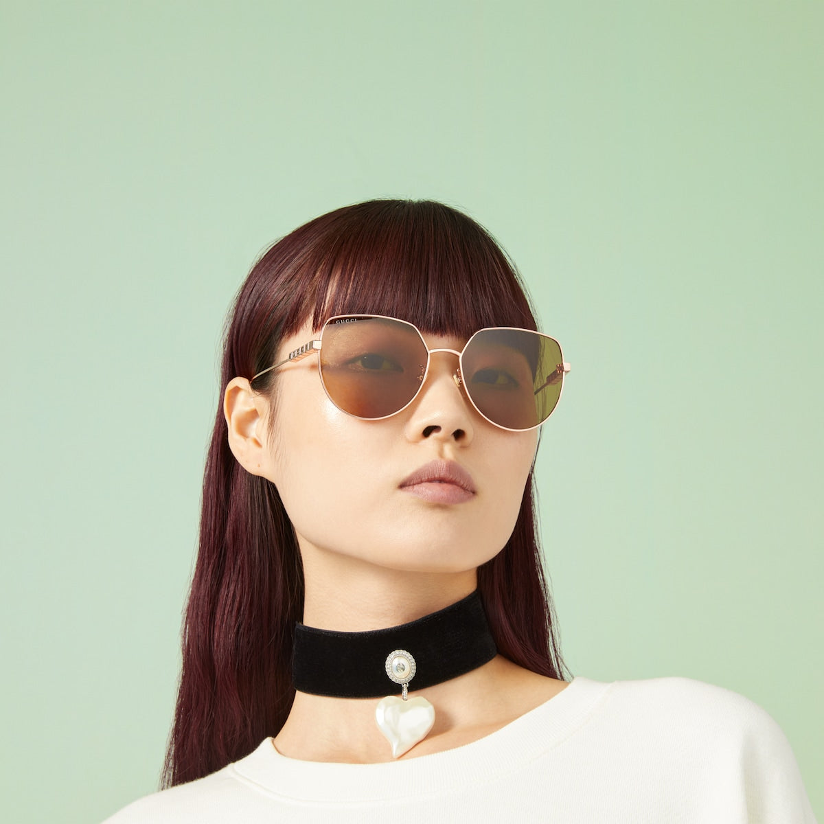 Kính Mát GUCCI Low Nose Bridge Fit Sunglasses #Rose Gold - Kallos Vietnam