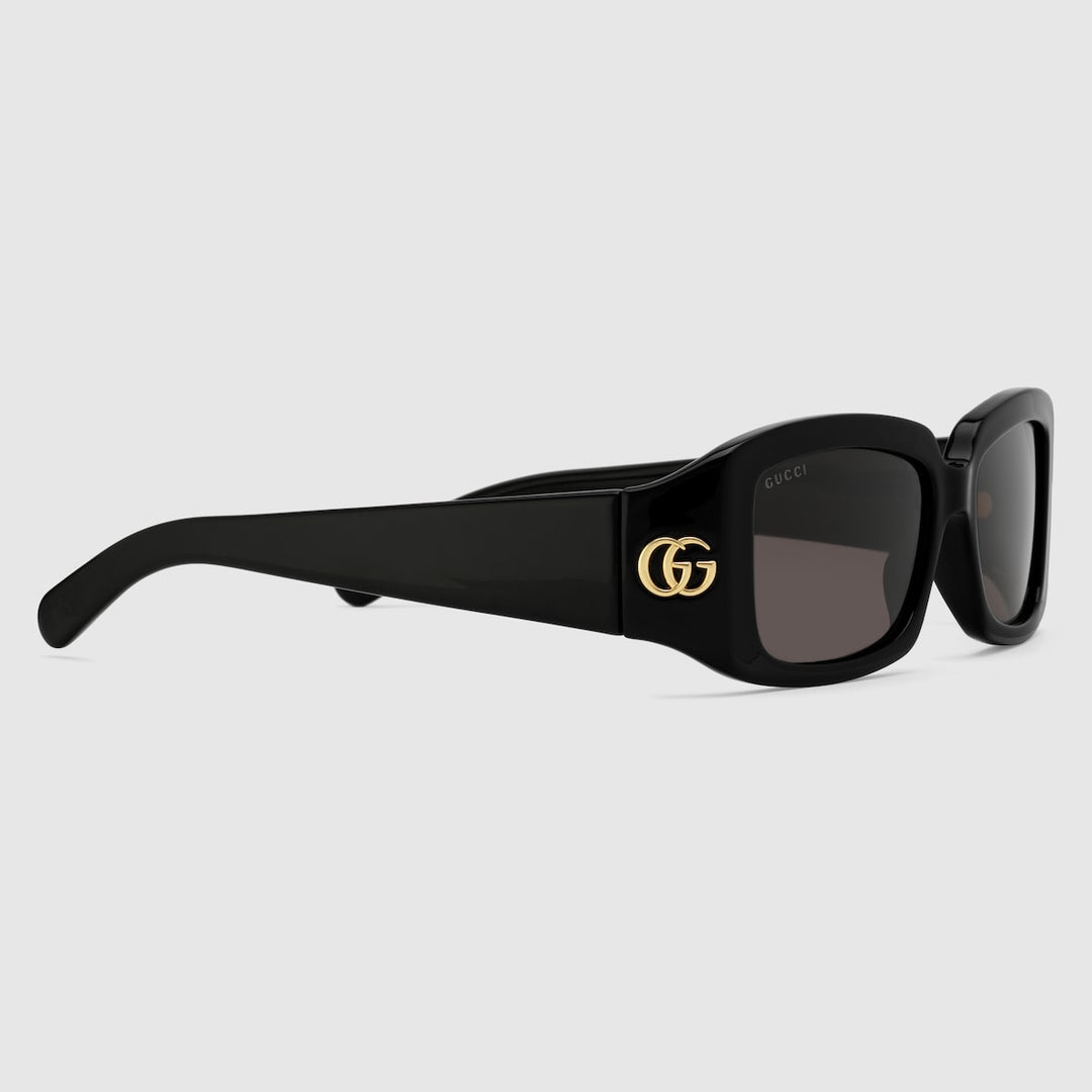 Kính Mát GUCCI Specialized Fit Rectangular Sunglasses #Black - Kallos Vietnam