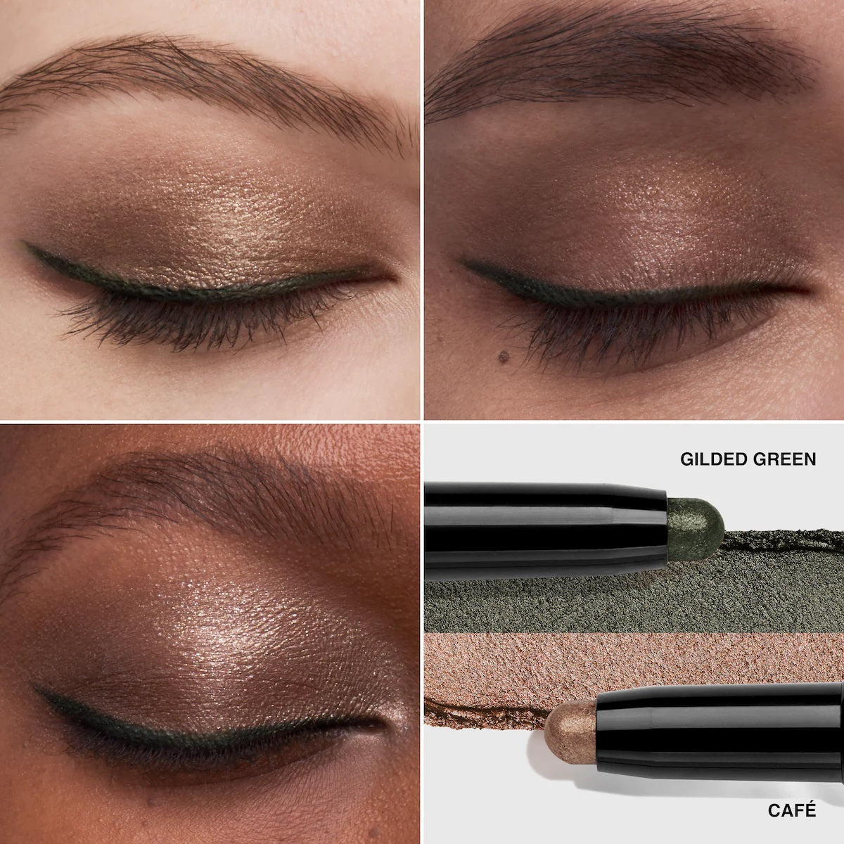 Phấn Mắt Bobbi Brown Dual-Ended Long-Wear Cream Eyeshadow Stick #Cafe / Gilded Green