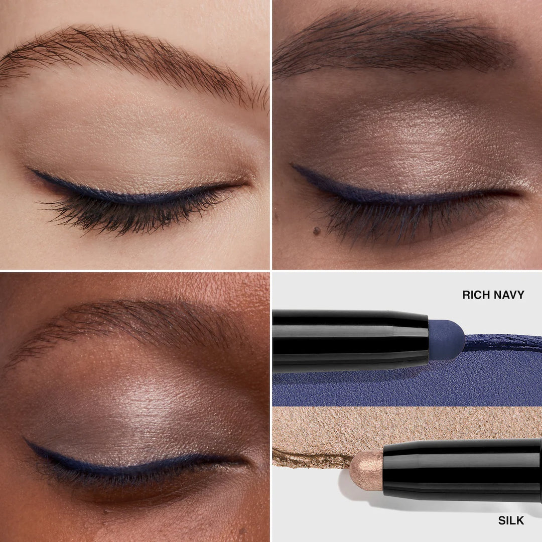 Phấn Mắt Bobbi Brown Dual-Ended Long-Wear Cream Eyeshadow Stick #Silk / Rich Navy