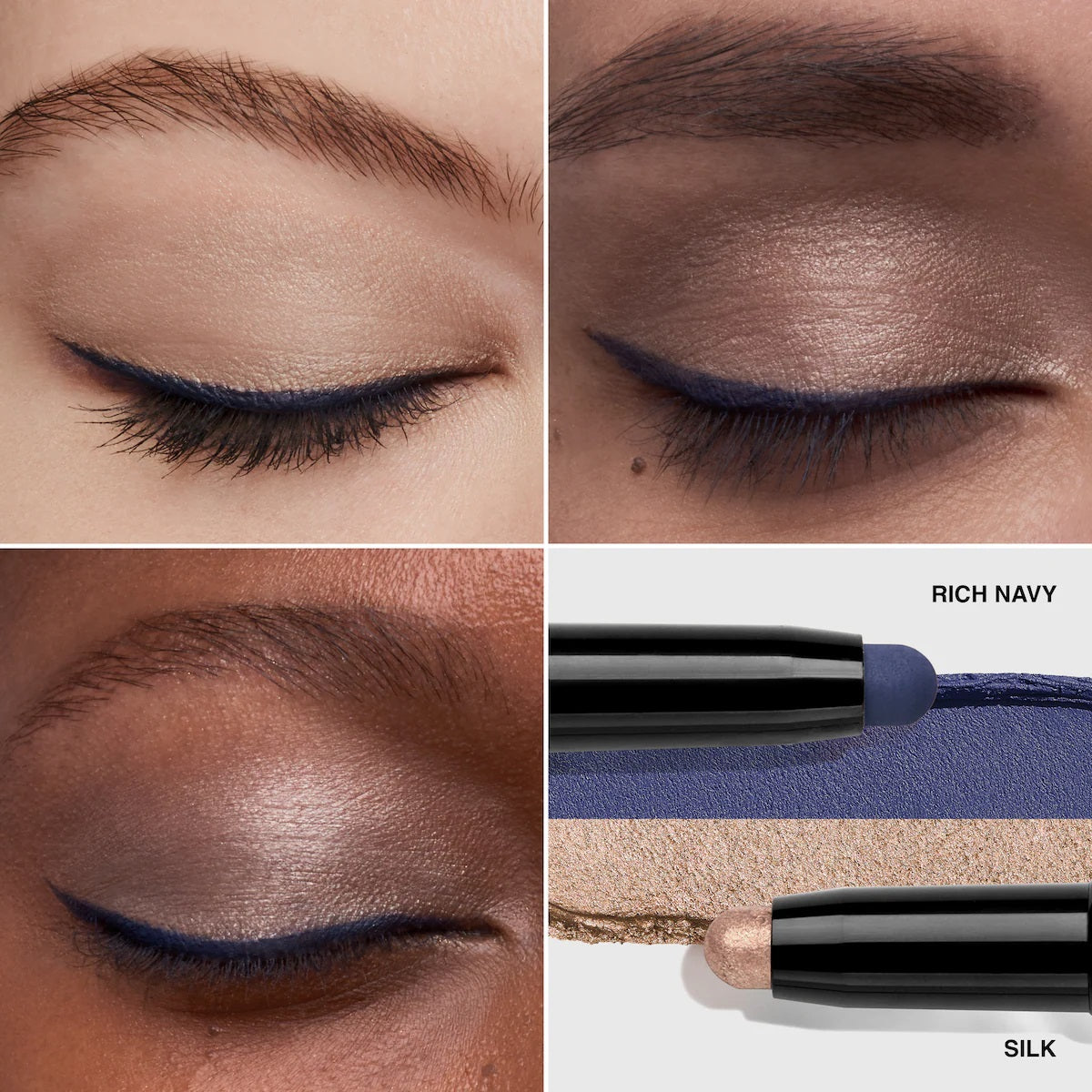 Phấn Mắt Bobbi Brown Dual-Ended Long-Wear Cream Eyeshadow Stick #Silk / Rich Navy