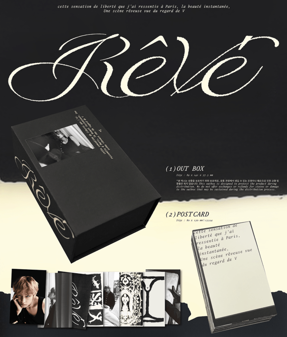 Sách Ảnh BTS V Rêvé Photobook - Kallos Vietnam