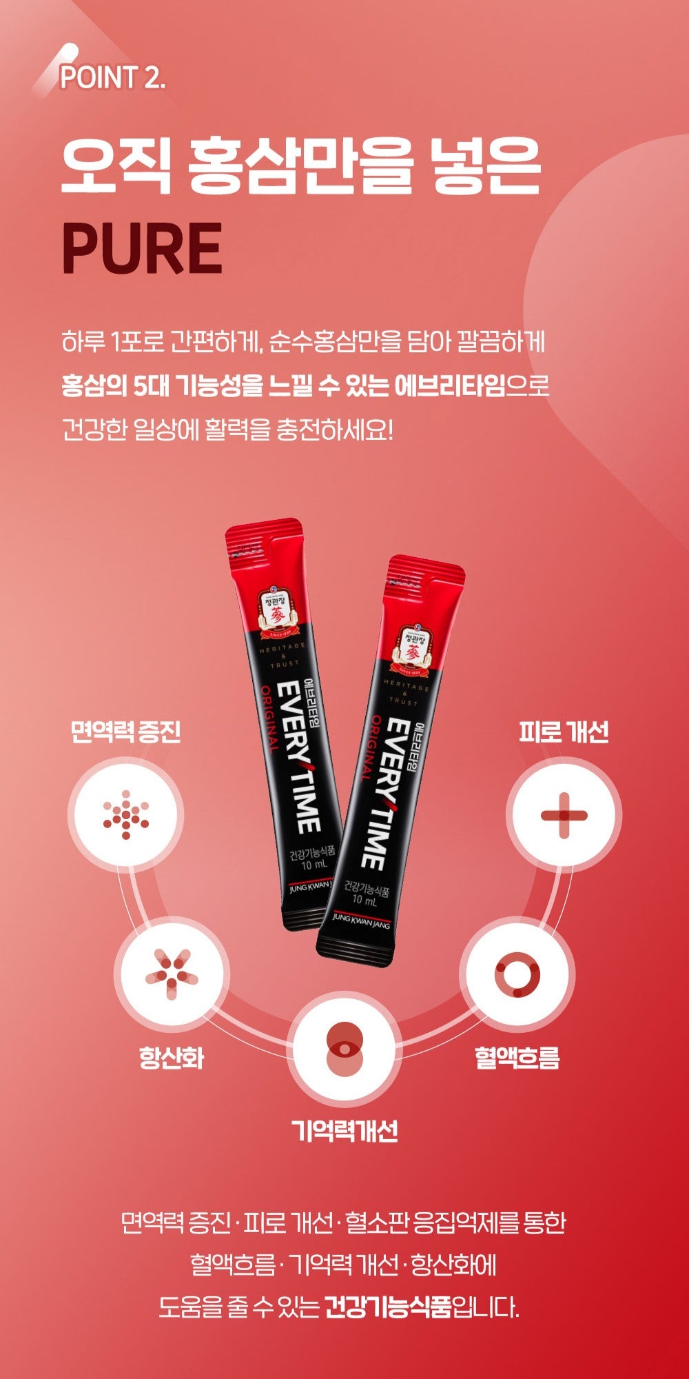 Hồng Sâm KGC Jung Kwan Jang EVERYTIME Original #30 Days (Hanji Packaging) - Kallos Vietnam