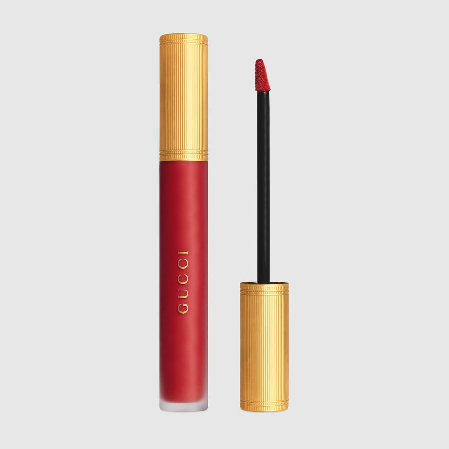Son GUCCI Rouge à Lèvres Liquide Mat Lipstick #25 Goldie Red - Kallos Vietnam