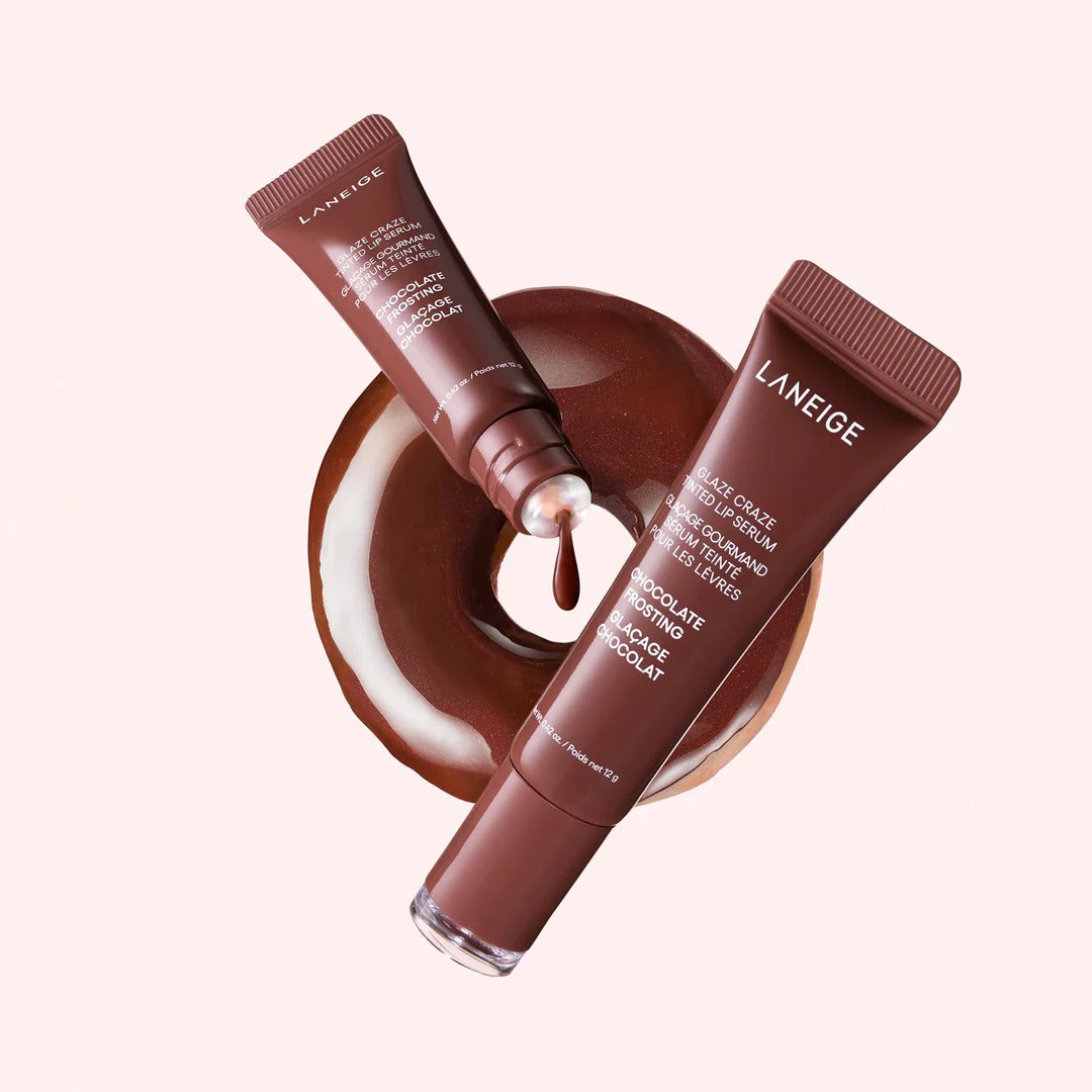 Son LANEIGE Glaze Craze Tinted Lip Serum #Chocolate Frosting - Warm Brown