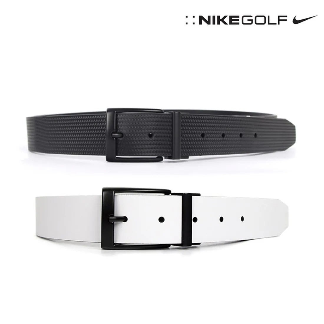nike men's carbon fiber matte reversible golf belt 
