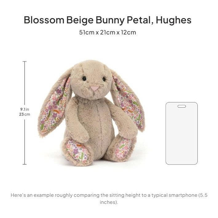 Thú Bông JELLYCAT Blossom Beige Bunny Petal